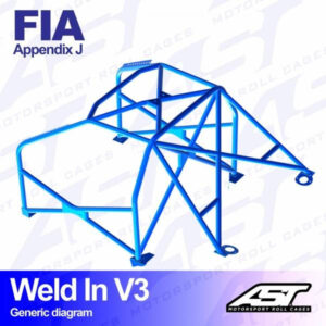 Roll Cage CITROËN AX (Phase 1/2 ) 3-door Hatchback WELD IN V3