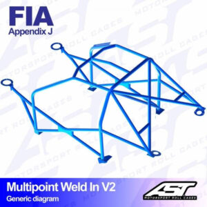 Roll Cage CITROËN AX (Phase 1/2 ) 3-door Hatchback MULTIPOINT WELD IN V2
