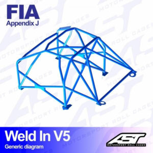 Roll Cage CITROËN C2 (Phase 1/2 ) 3-door Hatchback WELD IN V5