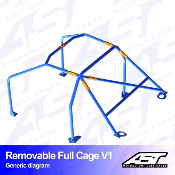 Roll Cage FORD Fiesta (Mk8) (JHH) 3-door Hatchback REMOVABLE FULL CAGE V1