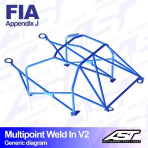 Roll Cage HONDA Integra (DB, DC) 3-door Coupe MULTIPOINT WELD IN V2