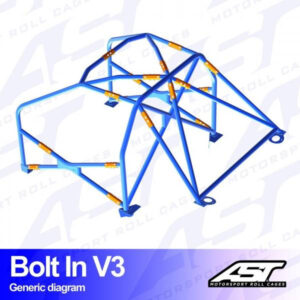 Roll Cage MAZDA RX-8 (SE3P) 4-door Coupe BOLT IN V3