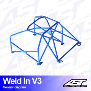 Roll Cage MAZDA RX-8 (SE3P) 4-door Coupe WELD IN V3