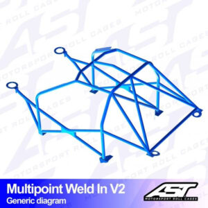 Roll Cage NISSAN Silvia (PS13) 2-door Coupe MULTIPOINT WELD IN V2