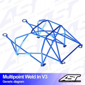 Roll Cage TOYOTA MR-2 (W30) 2-door Roadster MULTIPOINT WELD IN V3