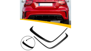 Mesh Mercedes-Benz A W176 Rear Bumper Gloss Black