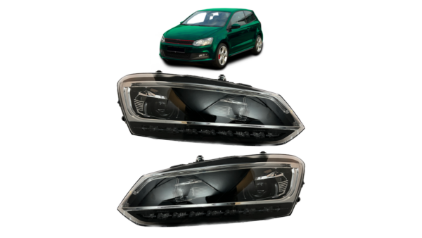 Lights Volkswagen POLO V Front Black