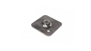 Harness mounting plate with nut