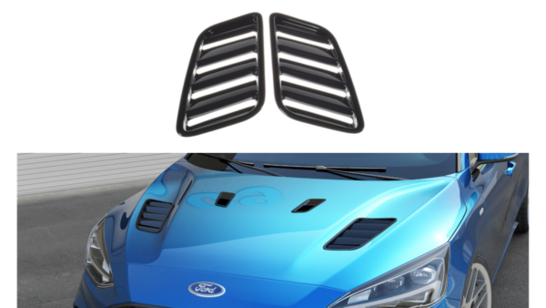 Bonnet Vents Ford Focus ST-Line / ST IV Bigger Gloss Black
