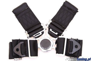 Racing seat belts 4p 3" Black - Runner