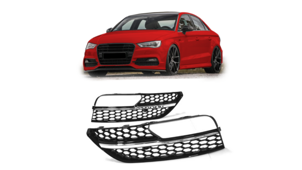 Fog Light Covers Audi A3 8V Chrome Black