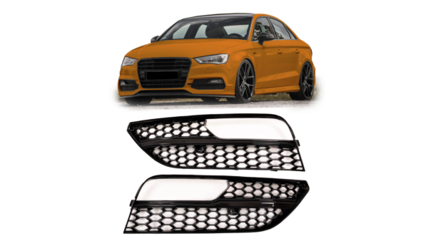 Fog Light Covers Audi A3 8V Gloss Black