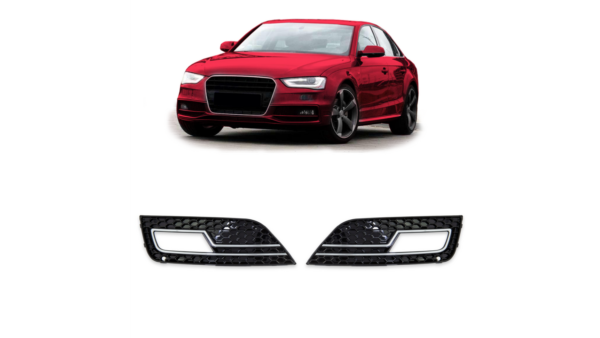 Fog Light Covers Audi A4 B8 Facelift Chrome Black