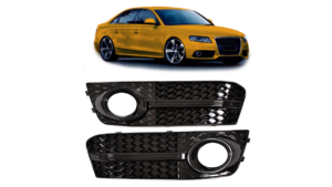 Fog Light Covers Audi A4 B8 Gloss Black