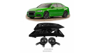 Fog Light Covers Audi A4 B9 Gloss Black