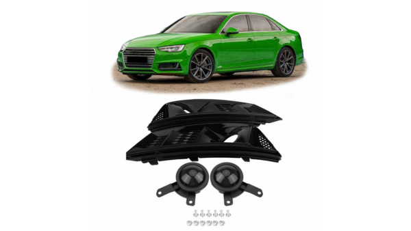 Fog Light Covers Audi A4 B9 Gloss Black