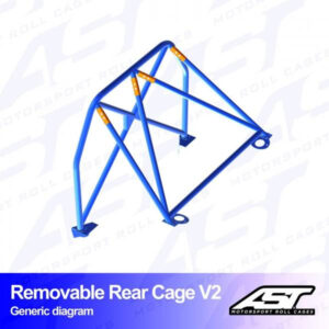 Roll Bar AUDI A3 / S3 (8V) 5-door Sportback Quattro REMOVABLE REAR CAGE V2