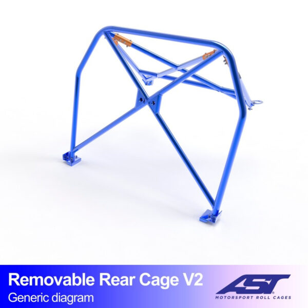 Roll Bar AUDI A4 / S4 (B5) 5-door Avant Quattro REMOVABLE REAR CAGE V2