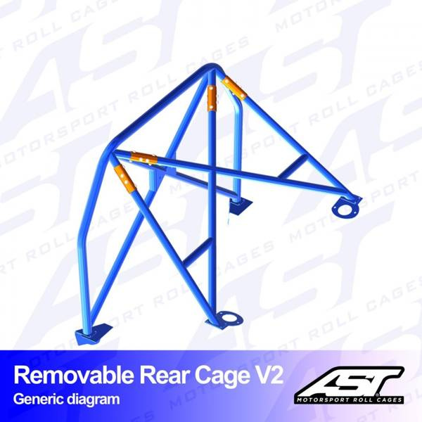 Roll Bar NISSAN 370Z (Z34) 3-door Coupe REMOVABLE REAR CAGE V2