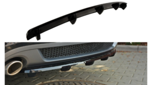 Splitter Audi A5 8T S-Line Rear Central with Diffuser Gloss Black