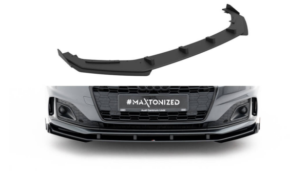 Splitter Audi A5 F5 Facelift Front Street Pro Black-Red + Gloss Flaps