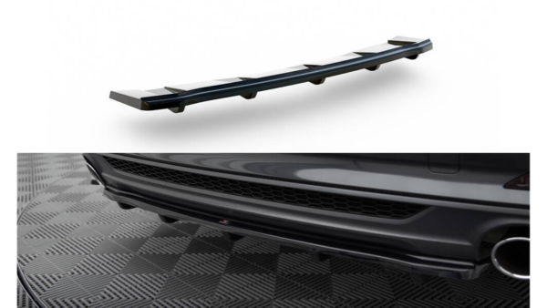 Splitter Audi A5 F5 S-Line Rear Central with Diffuser Gloss Black
