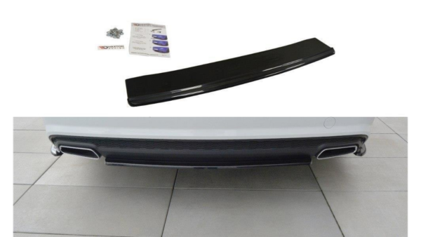 Splitter Audi A6 C7 Facelift Avant S-line Rear Central Gloss Black