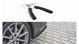 Splitter Audi A6 C7 Facelift S-Line Rear Side Gloss Black