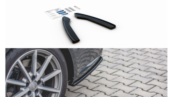 Splitter Audi A6 C7 Facelift S-Line Rear Side Gloss Black