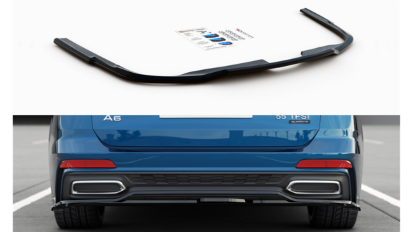 Splitter Audi A6 C8 S-Line Avant Rear Central Gloss Black