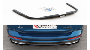 Splitter Audi A6 C8 S-Line Avant Rear Central with Diffuser Gloss Black