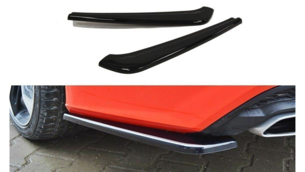 Splitter Audi A7 C7 Facelift S-Line Rear Side Gloss Black