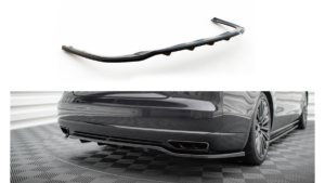 Splitter Audi A8 D4 Facelift Rear Central with Diffuser Gloss Black