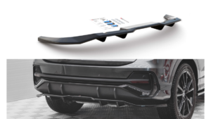 Splitter Audi Q3 F3 Sportback S-Line Rear Central with Diffuser Gloss Black