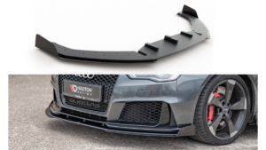 Splitter Audi RS3 8V Sportback Front Racing Durability + Flaps Black-Red