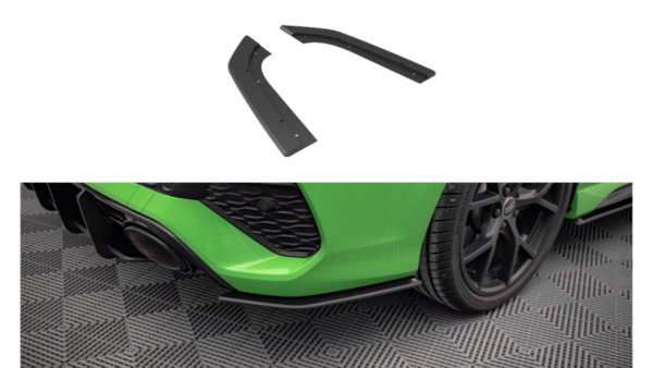 Splitter Audi RS3 8Y Rear Side Street Pro Black-Red