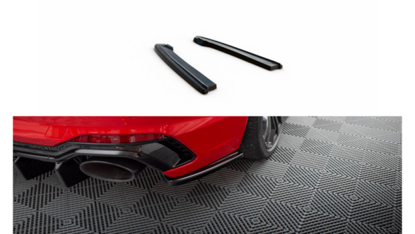 Splitter Audi RS4 B9 Avant Rear Side Gloss Black