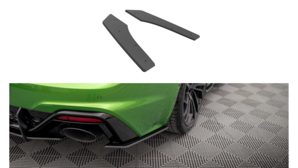Splitter Audi RS5 F5 Facelift Rear Side Street Pro Black-Red
