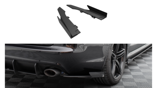 Splitter Audi RS6 C6 Rear Side Street Pro Black + Gloss Flaps