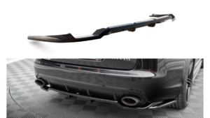 Splitter Audi RS6 C6 Rear Central with Diffuser Gloss Black