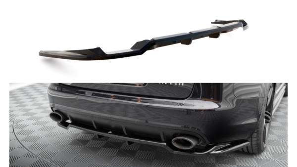 Splitter Audi RS6 C6 Rear Central with Diffuser Gloss Black