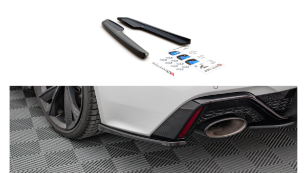 Splitter Audi RS6 RS7 C8 Rear Side v.1 Gloss Black