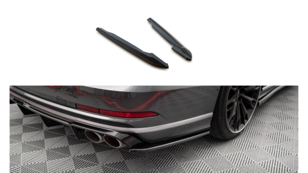 Splitter Audi S8 D5 Rear Side v.2 Gloss Black