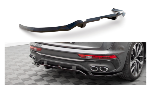 Splitter Audi SQ5 FY Facelift Rear Central with Diffuser Gloss Black