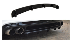 Splitter Audi TT 8J S-Line Rear Central with Diffuser Gloss Black