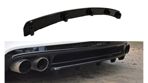 Splitter Audi TT 8J S-Line Rear Central with Diffuser Gloss Black
