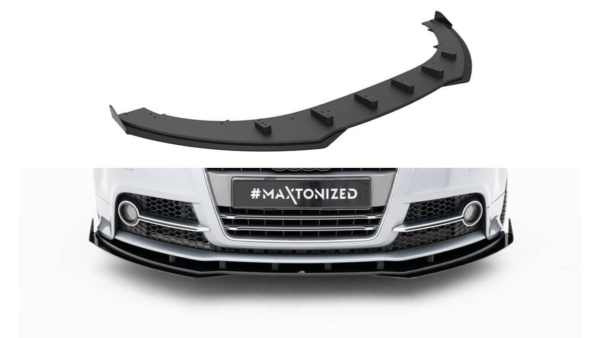 Splitter Audi TT S S-Line 8J Facelift Front Street Pro Black-Red + Gloss Flaps