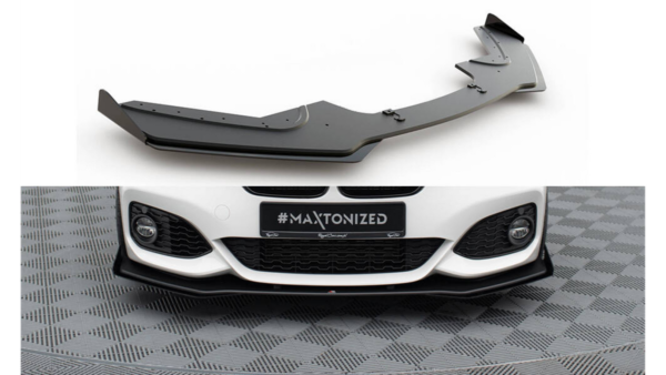 Splitter BMW 1 F20 Facelift M140i Front Racing Durability v.3 + flaps Black-Red