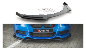 Splitter BMW 1 F20 M-Pack Front Racing Durability + Flaps Black-Red