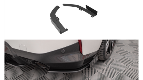 Splitter BMW 2 G42 M-Pack Rear Side Street Pro Black-Red + Gloss Flaps